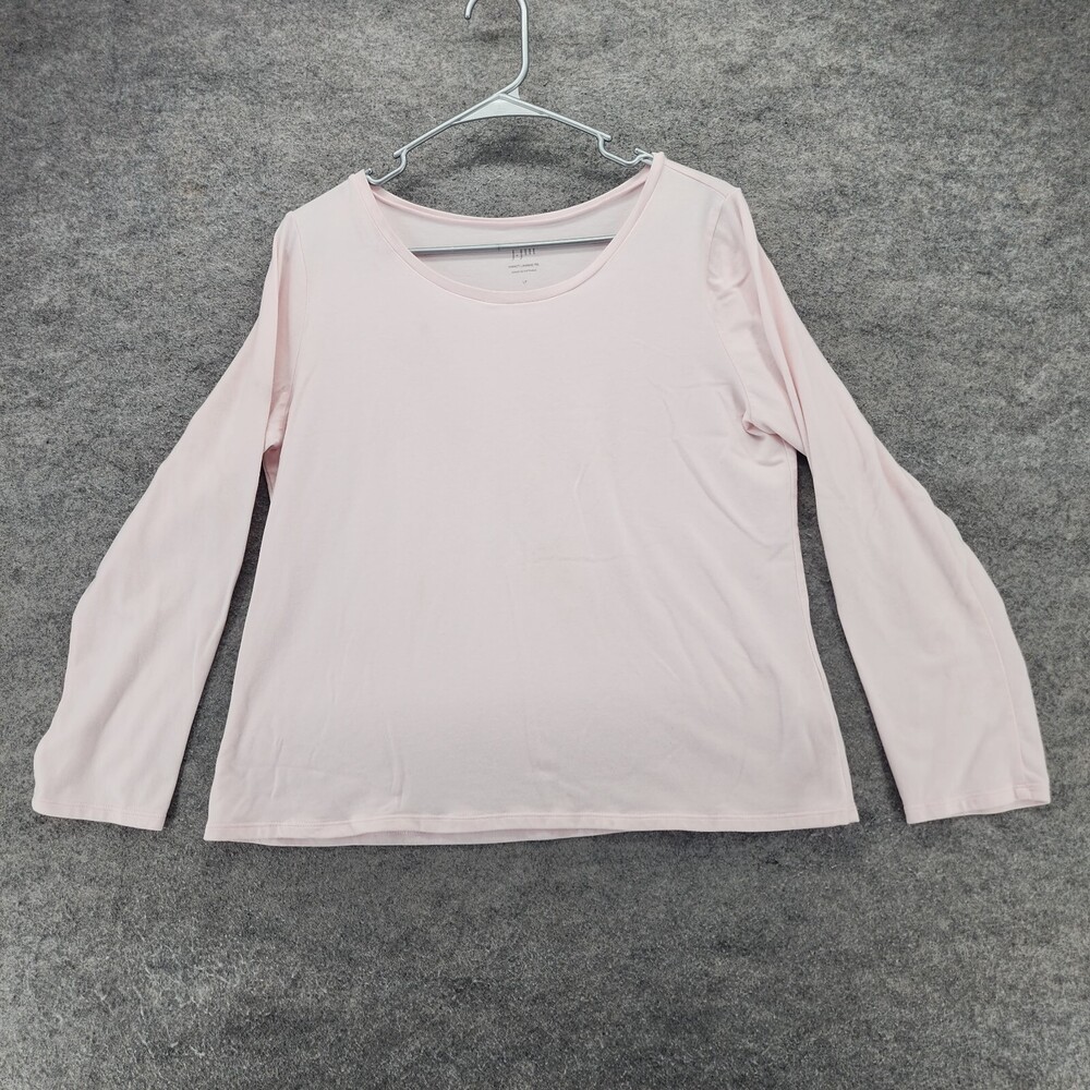 J Jill Shirt Womens Large Petite Pink Perfect Layering Tee